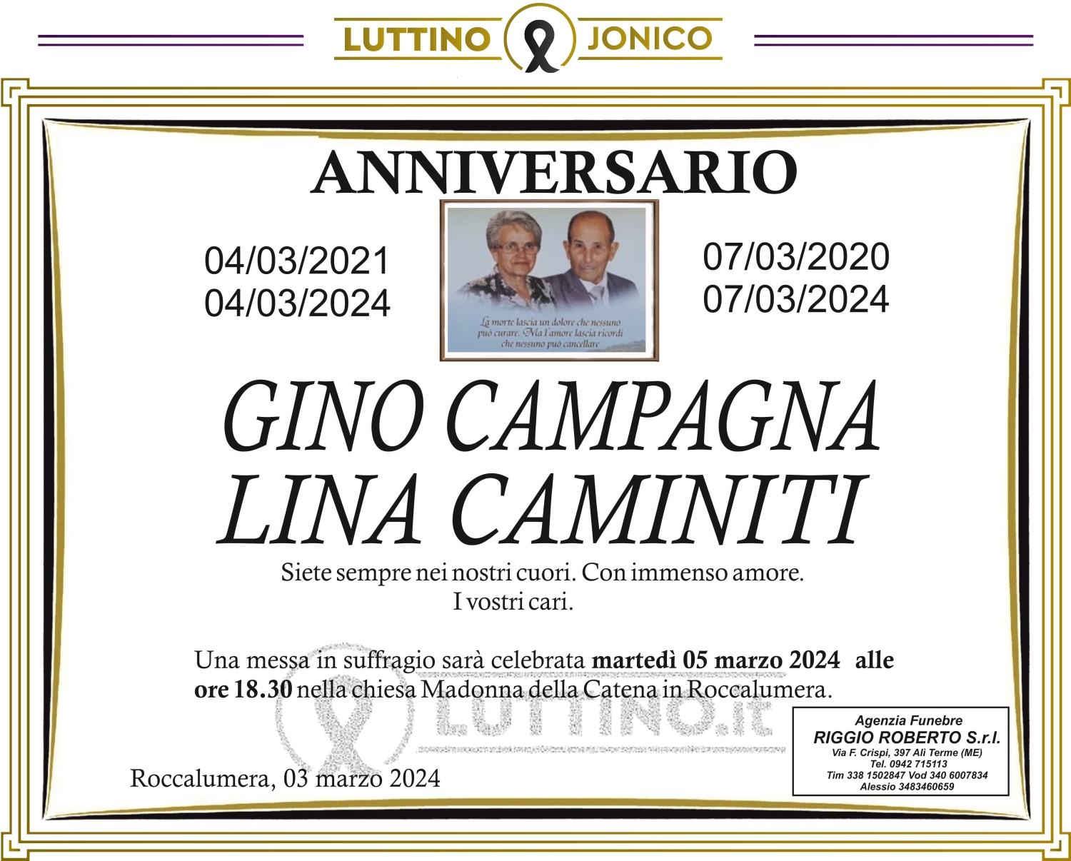 Lina Caminiti e Gino Campagna 